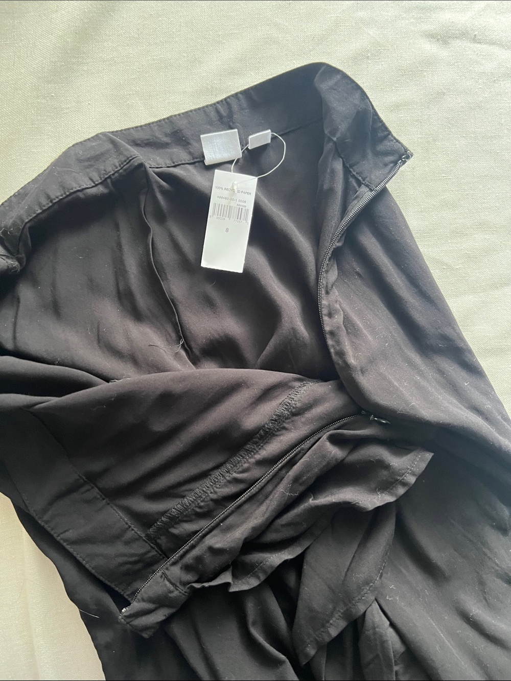 GAP Factory Black Midi Skirt with Ruffle Trim - Picture 6 of 9